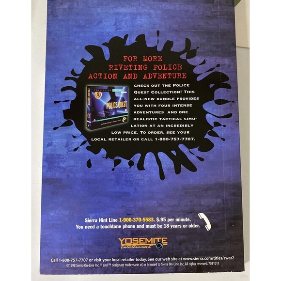 Sierra Collectors Series Police Quest and SWAT2 Computer Game Set Manuals 6 Disc - Picture 5 of 12